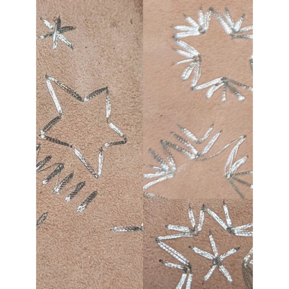 Free People Bowers Pink Star Moon Embroidered Western Boots 9 39 NWOT Distressed - Picture 8 of 10